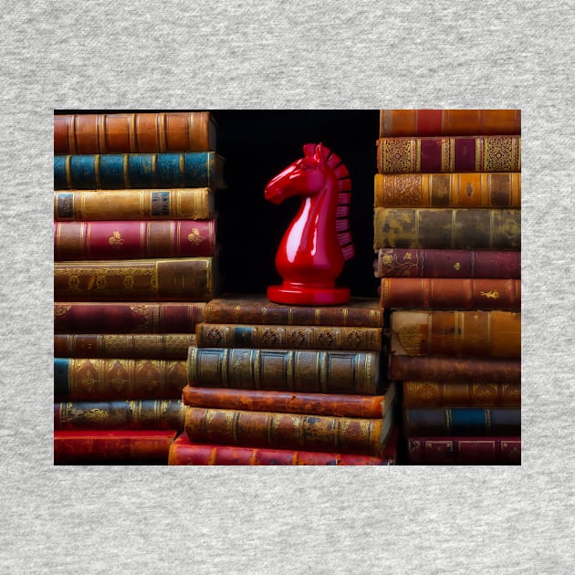 Old Books And Red Knight by photogarry